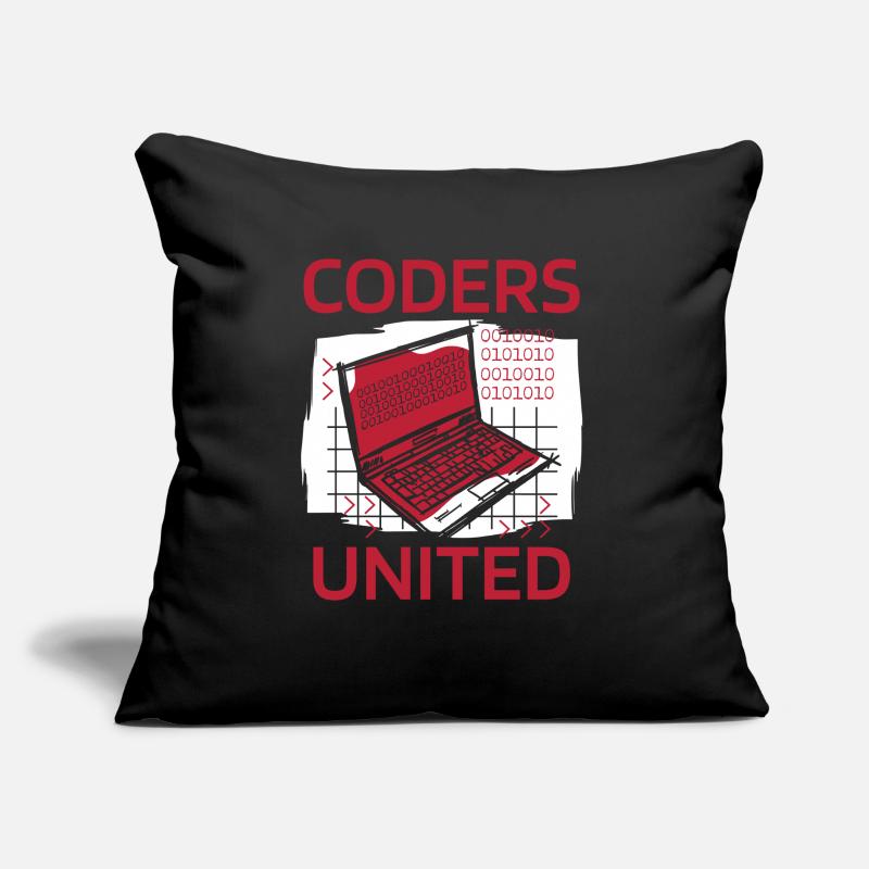 Développeur Coder Programmeur Ordinateur portable Coussin et housse de 45 x 45 cm