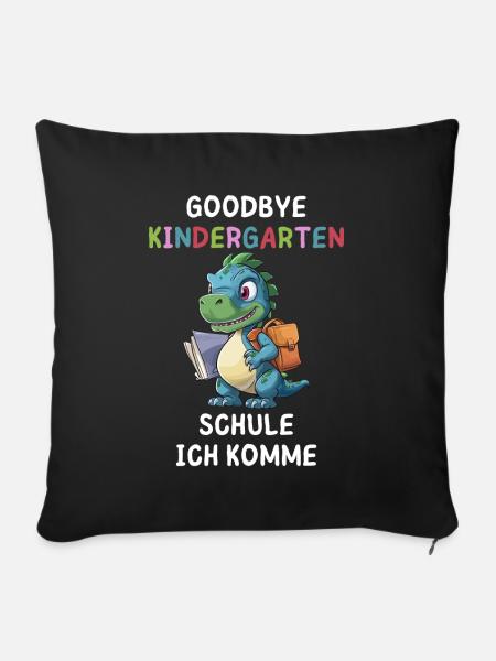 Goodbye Kindergarten Junge - Sofakissen mit Füllung 45 x 45 cm - Schwarz