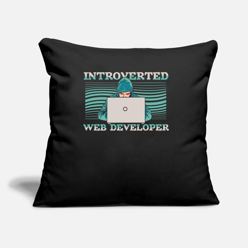 Web Developer Web Developer Introverts Sofa pillow with filling 45cm x 45cm