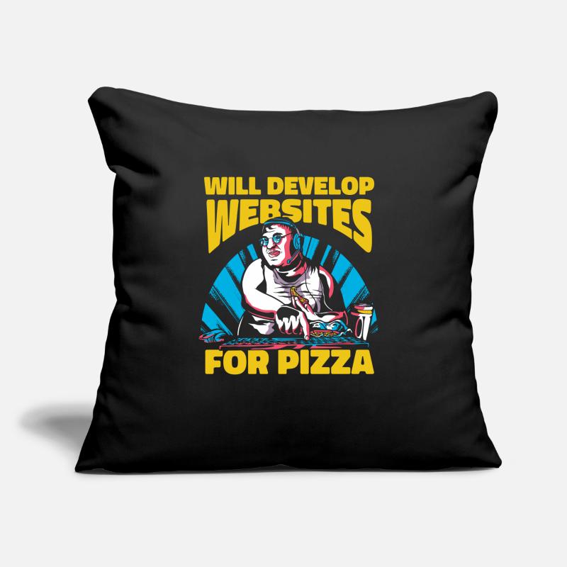 Web Developer Web Developer Pizza Sofa pillow with filling 45cm x 45cm