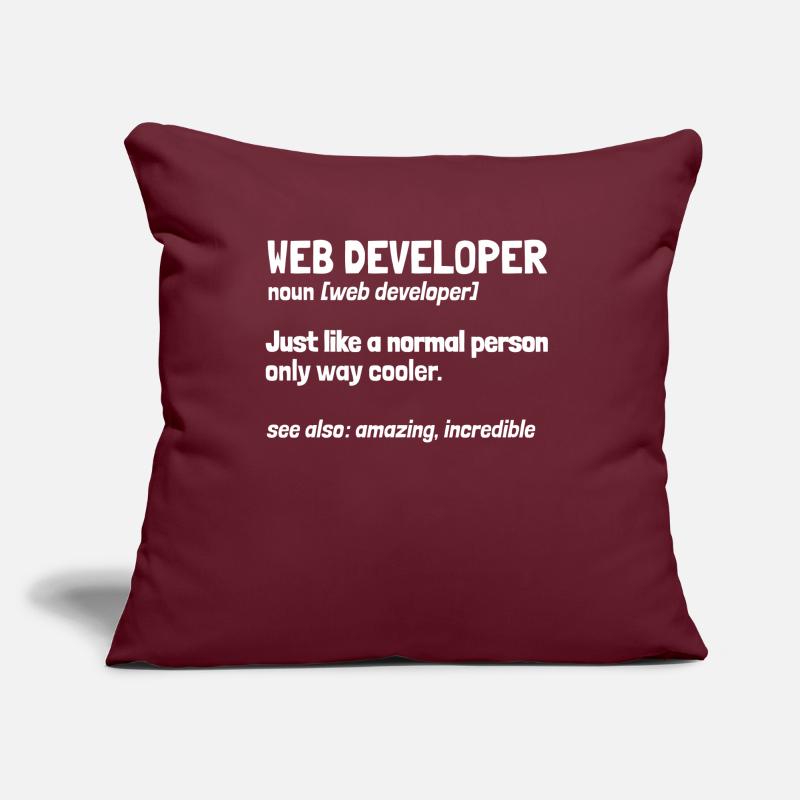 Web Developer Web Developer Sofa pillow with filling 45cm x 45cm