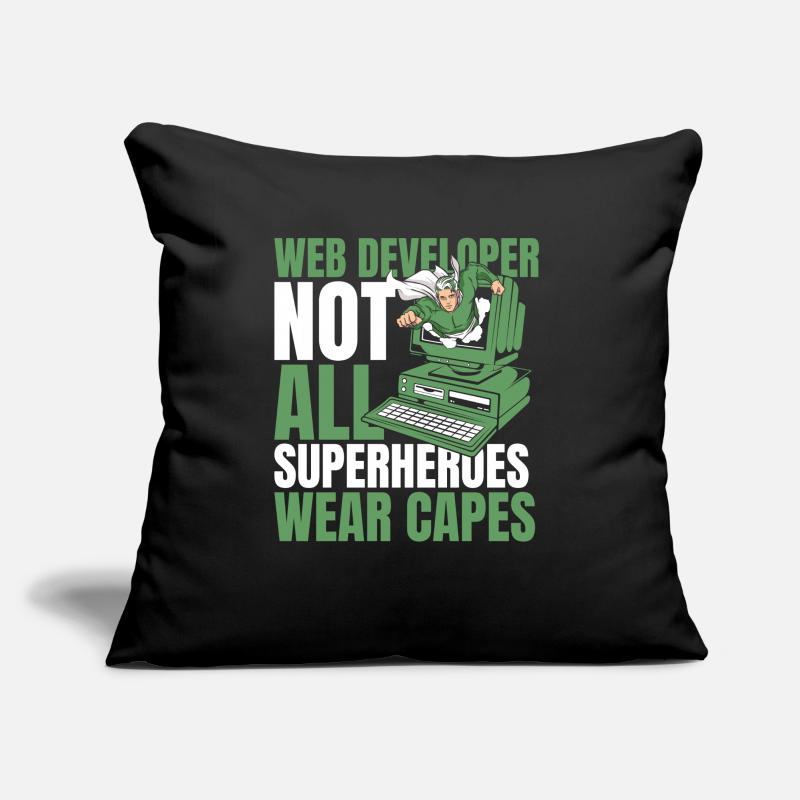 Web Entwickler Webdeveloper Superheld Sofakissen mit Füllung 45 x 45 cm