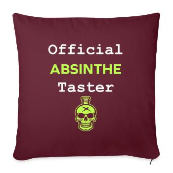 Offizielle Absinth-Verkostung - Sofakissen mit Füllung 45 x 45 cm - Burgunderrot - Vorne