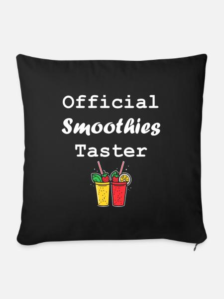 Schnupper-Smoothie - Sofakissen mit Füllung 45 x 45 cm - Schwarz