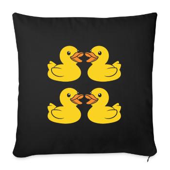 Small carnard - Sofa pillow with filling 45cm x 45cm - black - Front