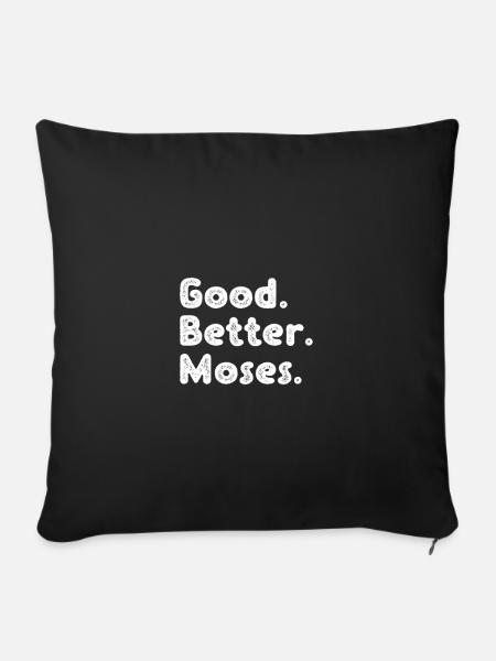 Good better Moses - Sofakissen mit Füllung 45 x 45 cm - Schwarz