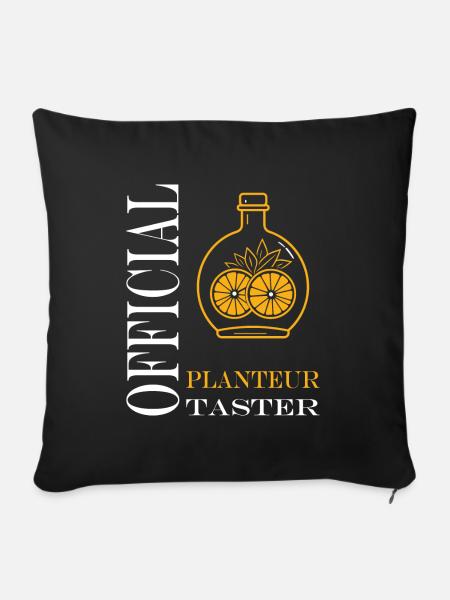 Humor-Punsch-Pflanzgefäß - Sofakissen mit Füllung 45 x 45 cm - Schwarz