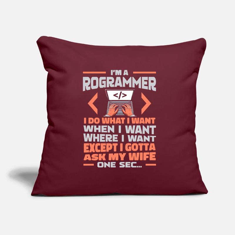 Developer, Coder, Programmer Sofa pillow with filling 45cm x 45cm
