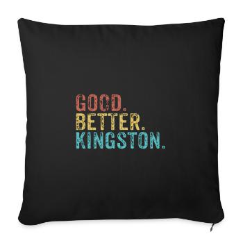 Bon mieux Kingston - Coussin et housse de 45 x 45 cm - noir - Devant