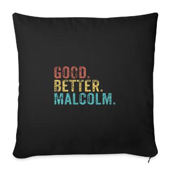 Cool guys are called malcolm - Sofakissen mit Füllung 45 x 45 cm - Schwarz - Vorne