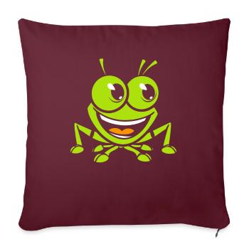 Grasshopper - Sofa pillow with filling 45cm x 45cm - burgundy - Front