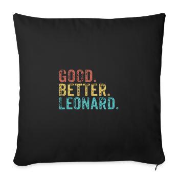 Cool guys are called leonard - Sofakissen mit Füllung 45 x 45 cm - Schwarz - Vorne
