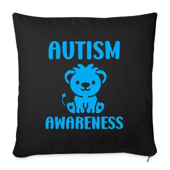 sensibilisation à l'autisme autiste - Coussin et housse de 45 x 45 cm - noir - Devant