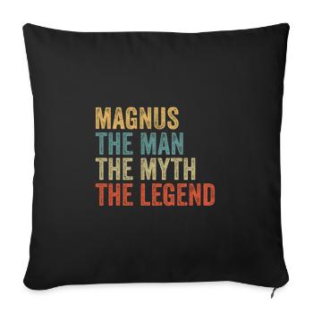 Magnus the man the myth - Sofakissen mit Füllung 45 x 45 cm - Schwarz - Vorne