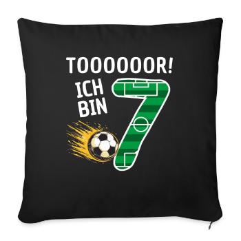 Tor Ich bin 7 - Sofakissen mit Füllung 45 x 45 cm - Schwarz - Vorne