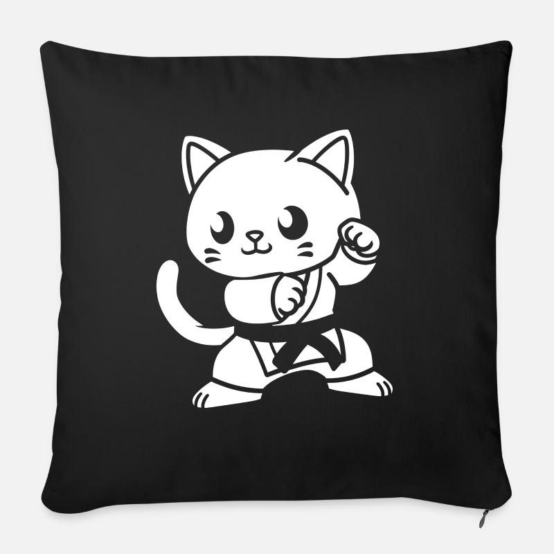 Karate - Sofakissen mit Füllung 45 x 45 cm - Schwarz