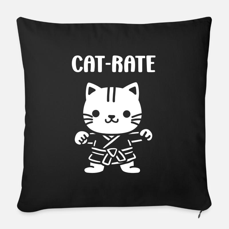 Karate - Sofakissen mit Füllung 45 x 45 cm - Schwarz