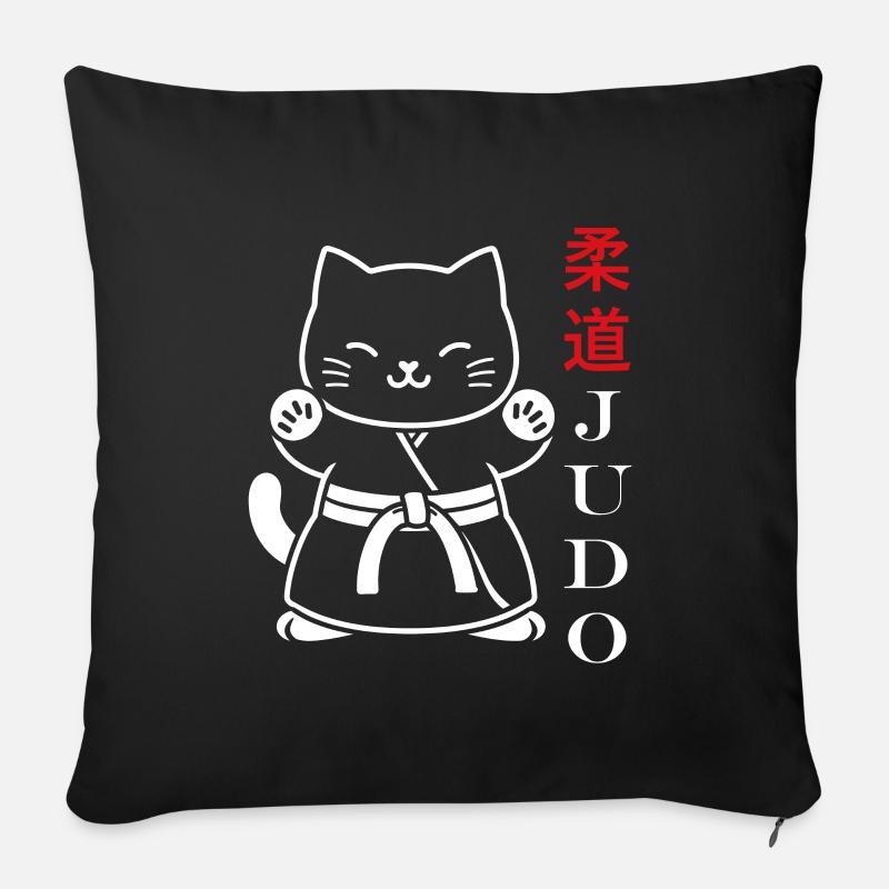 Judo - Sofakissen mit Füllung 45 x 45 cm - Schwarz