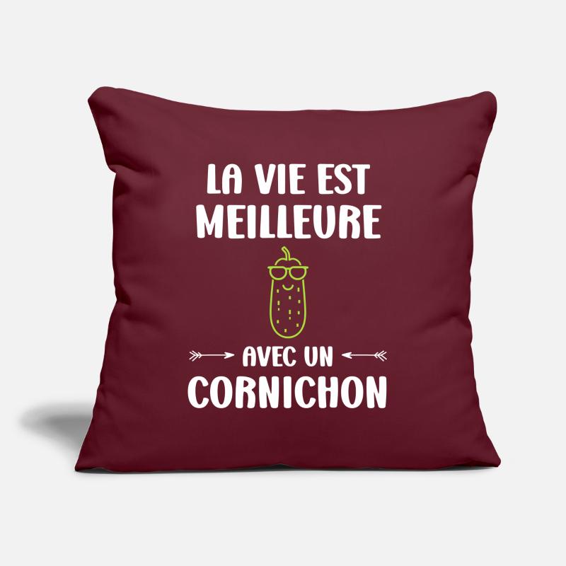 cornichon Coussin et housse de 45 x 45 cm