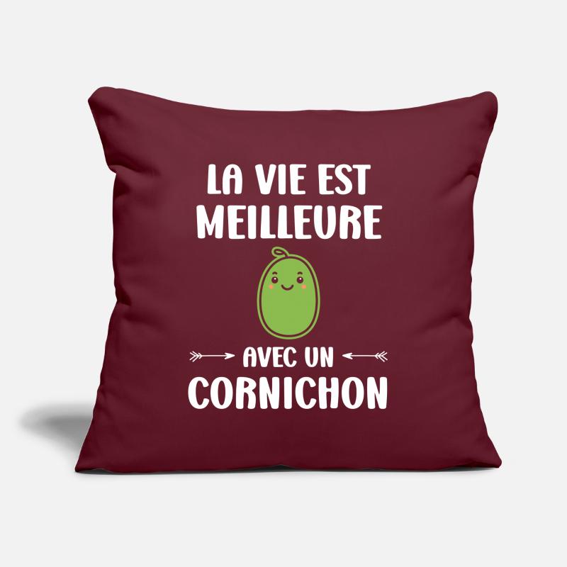 cornichon Coussin et housse de 45 x 45 cm