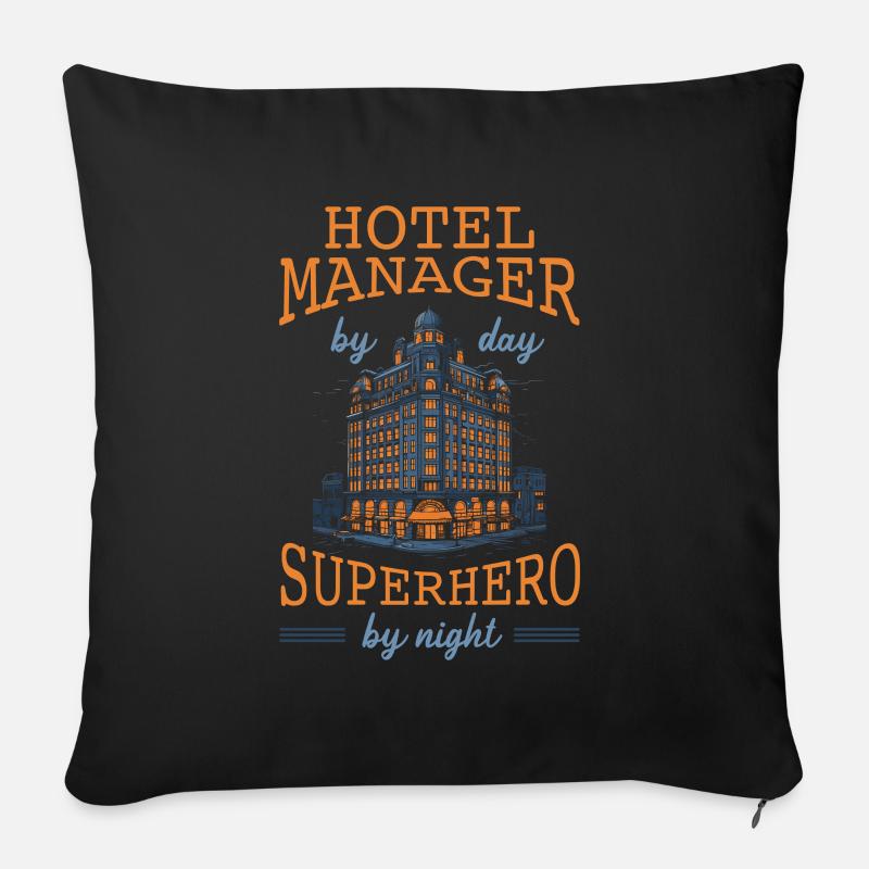 Hotelmanager - Sofakissen mit Füllung 45 x 45 cm - Schwarz