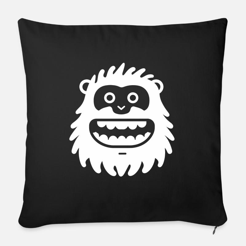 Yeti - Sofakissen mit Füllung 45 x 45 cm - Schwarz