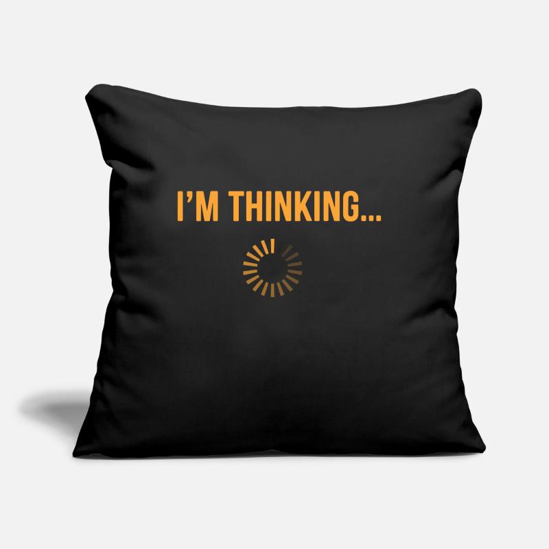 I'm thinking please wait funny nerd loading brain Sofa pillow with filling 45cm x 45cm