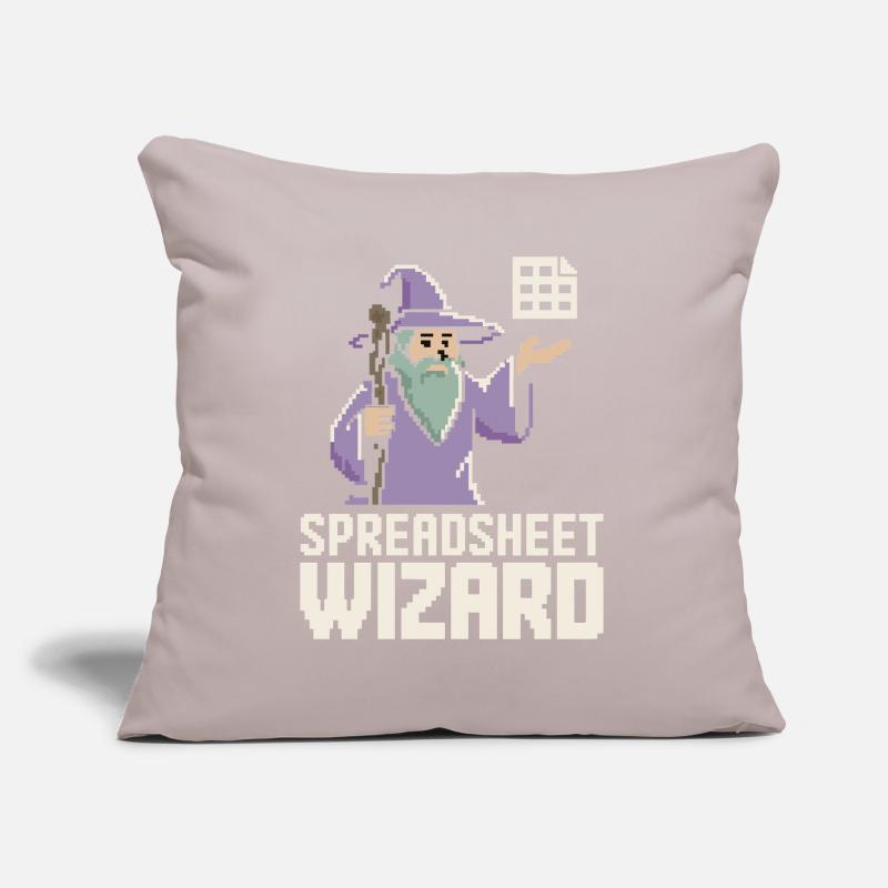 Spreadsheet Wizard Funny Controller Accountant Sofa pillow with filling 45cm x 45cm