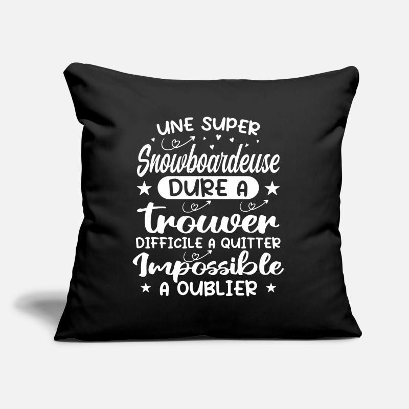 Une Super Snowboardeuse - Cadeau snowboardeuse Coussin et housse de 45 x 45 cm