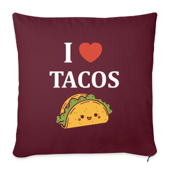 Tacos - Sofa pillow with filling 45cm x 45cm - burgundy - Front