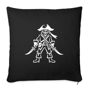 pirate - Sofa pillow with filling 45cm x 45cm - black - Front