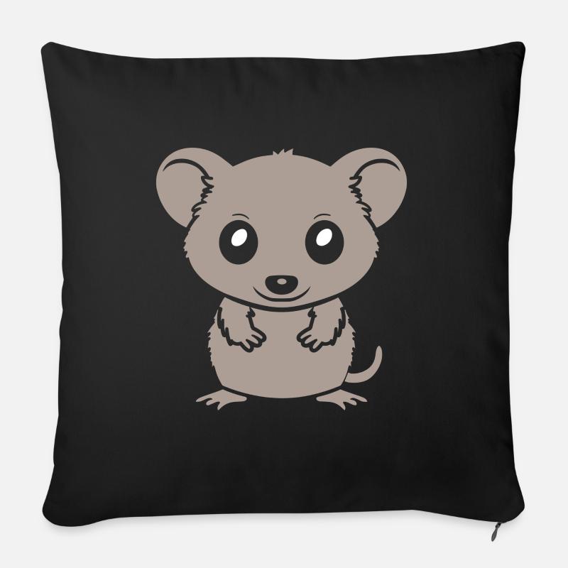 Opossum - Sofakissen mit Füllung 45 x 45 cm - Schwarz
