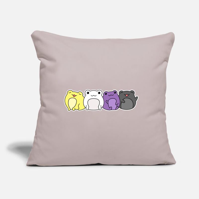 Non-binary flag frog design for proud Enbys Sofa pillow with filling 45cm x 45cm