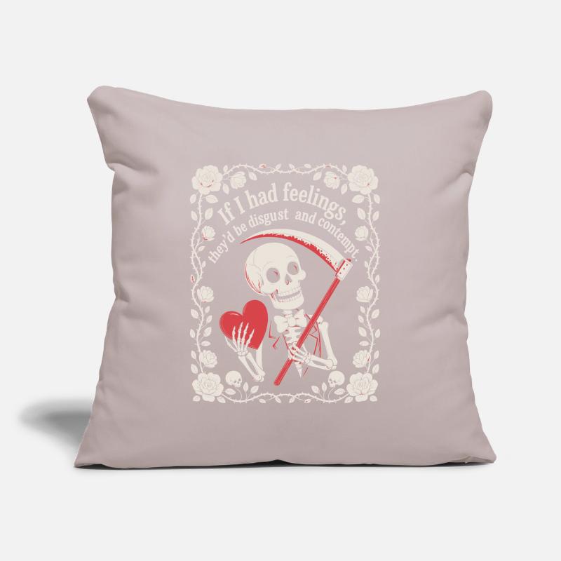 Halloween drôle squelette si j’avais des sentiments Coussin et housse de 45 x 45 cm