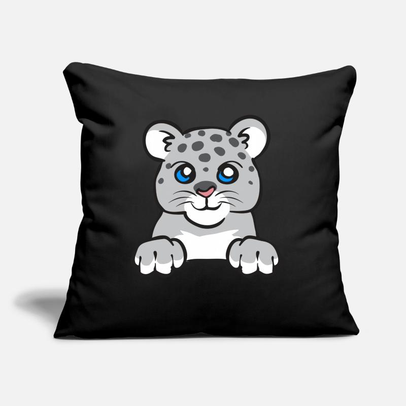 Snow leopard Sofa pillow with filling 45cm x 45cm