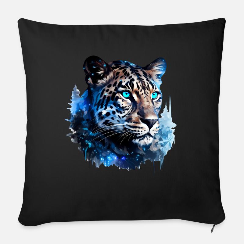 Leopard - Sofakissen mit Füllung 45 x 45 cm - Schwarz