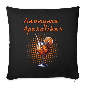 Aperitifs anonymous - Sofa pillow with filling 45cm x 45cm - black - Front