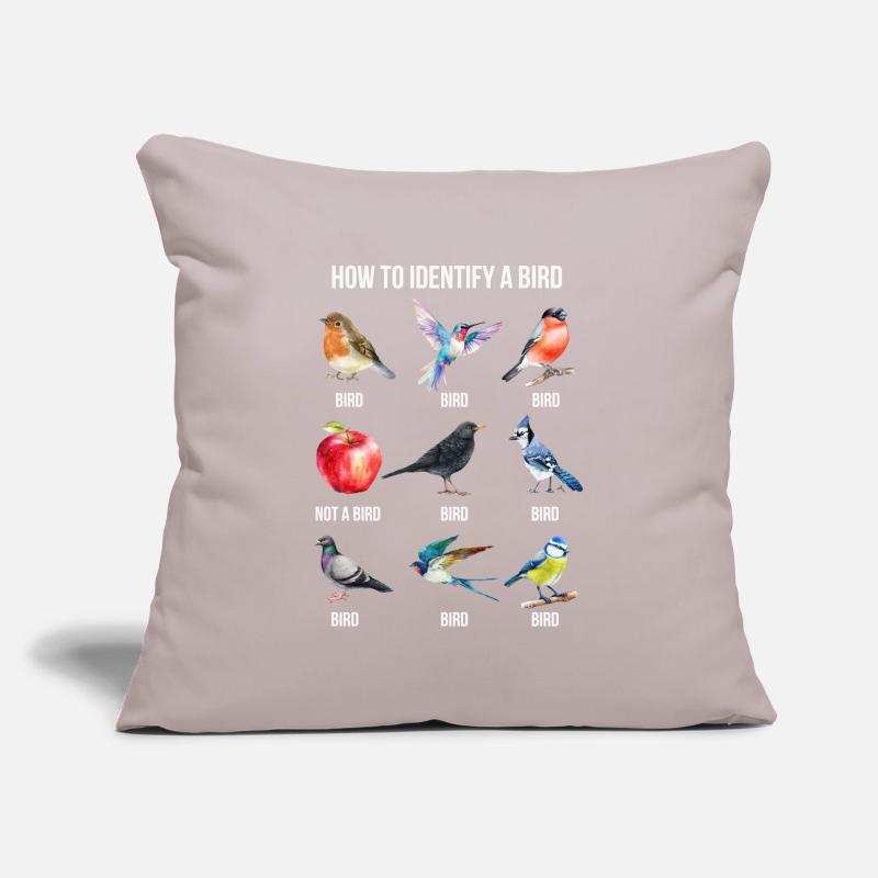Funny Bird Nerd Design Comment identifier un oiseau Coussin et housse de 45 x 45 cm