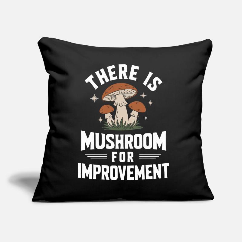 Champignons Champignons Champignon Champignon Coussin et housse de 45 x 45 cm