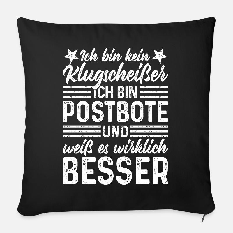 Postbote - Sofakissen mit Füllung 45 x 45 cm - Schwarz