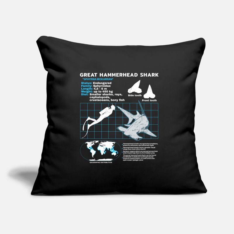 Hammerhead Shark Datasheet Sofa pillow with filling 45cm x 45cm