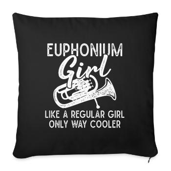 Euphonium Girl comme une fille ordinaire Euphonium - Coussin et housse de 45 x 45 cm - noir - Devant