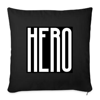 Hero - Sofa pillow with filling 45cm x 45cm - black - Front