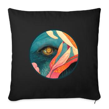 Flowerbeast 06 - von Art Vindeyre - Sofakissen mit Füllung 45 x 45 cm - Schwarz - Vorne