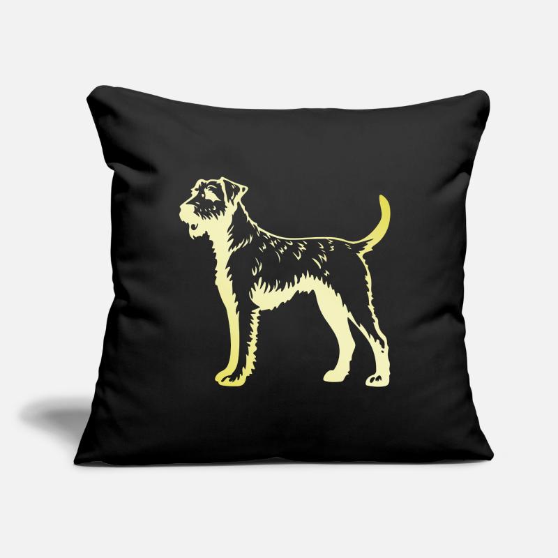 Airedale Terrier Silhouette de chien Coussin et housse de 45 x 45 cm