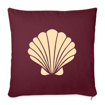shell - Sofa pillow with filling 45cm x 45cm - burgundy - Front