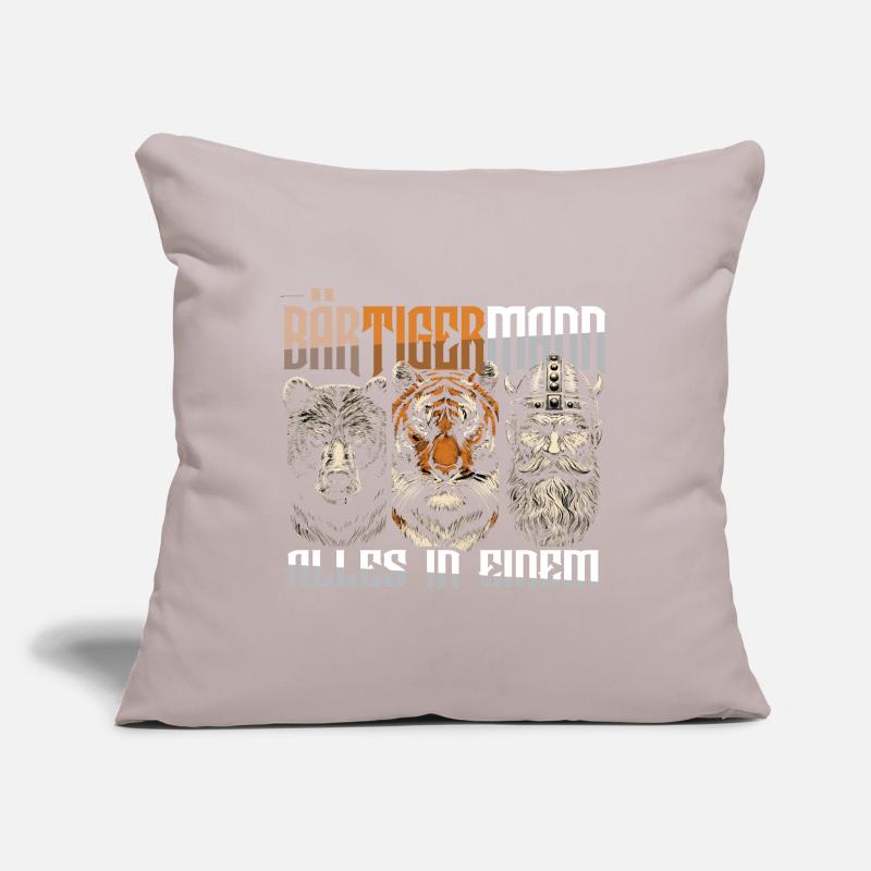Bärtigermann Bär Tiger Mann Geschenk Bart Sprüche Sofakissen mit Füllung 45 x 45 cm