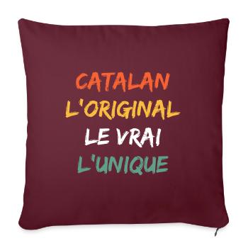 Catalan 3 - Coussin et housse de 45 x 45 cm - bordeaux - Devant