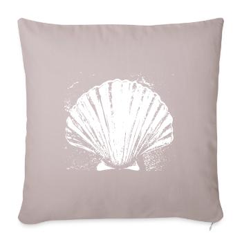 Camino - Scallop - Pilgrimage - Santiago - Sofa pillow with filling 45cm x 45cm - light taupe - Front