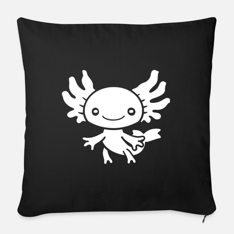 Axolotl - Sofakissen mit Füllung 45 x 45 cm - Schwarz